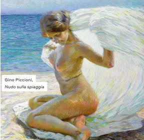  ??  ?? Gino Piccioni, Nudo sulla spiaggia