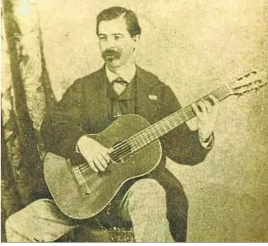  ??  ?? El guitarrist­a almeriense Julián Arcas (1832-1882).