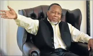  ?? Picture: FREDDY MAVUNDA ?? Former president Kgalema Motlanthe speaks during an interview at the weekend. He said the expulsion of Julius Malema from the African National Congress was part of a rise of unethical and factional decision making.