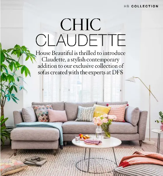 Claudette on sale chaise sofa