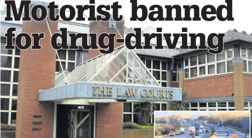  ?? Rob Stratford ?? ● Warrington Combined Crown and County Court Centre, also known as The Law Courts, on Legh Street in Warrington, and the M56 near junction 14