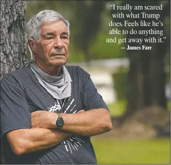  ?? (AP/John Raoux) ?? James Farr stands for a portrait Friday outside his gated community, Good Samaritan Society-Kissimmee Village in Kissimmee, Fla.