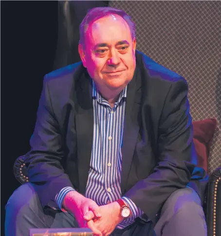  ??  ?? Alex Salmond will take to the stage in Dundee tonight.