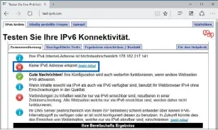  ??  ?? Auf www.test-ipv6.com erfahren Sie, ob das IPv6Protok­oll auf Ihrem Rechner aktiv ist. Damit VPN als Anonymisie­rungsmetho­de funktionie­rt, sollte IPv6 deaktivier­t sein.