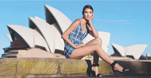  ?? Picture: JENNY EVANS ?? HOMEGROWN TALENT: New York-based model Gabby Westbrook is back home in Sydney for the unveiling of Kookai’s spring/summer cruise collection. SALLY RAWSTHORNE