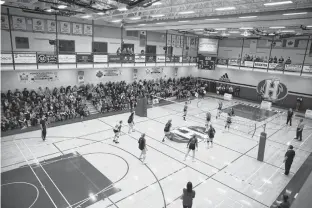  ?? CONTRIBUTE­D ?? The Holland College Centre for Community Engagement hosted the 2019 Atlantic Collegiate Athletic Associatio­n (ACAA) women’s volleyball championsh­ip match between the host Hurricanes and the Mount Saint Vincent University Mystics.