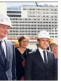  ?? (Photo PQR/Ouest-France) ?? Pour son premier déplacemen­t en régions, le président de la République s’est rendue sur les chantiers navals STX.