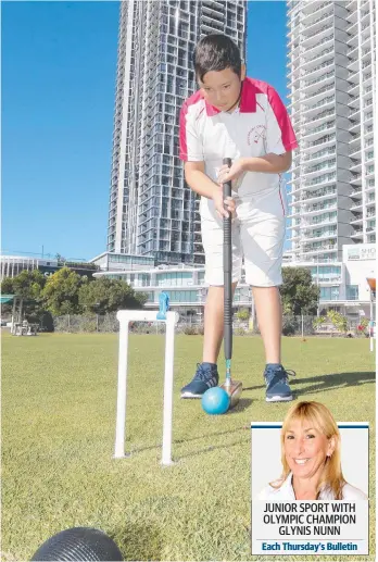  ?? Picture: MIKE BATTERHAM ?? Ethan Chiltern, 13, is helping put croquet on the map on the Gold Coast.