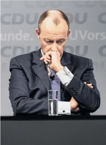  ??  ?? Friedrich Merz setzt auf Sieg, nicht auf Platz. Beim zweiten Anlauf will er am Samstag auf dem digitalen Parteitag der CDU zum Vorsitzend­en gewählt werden.