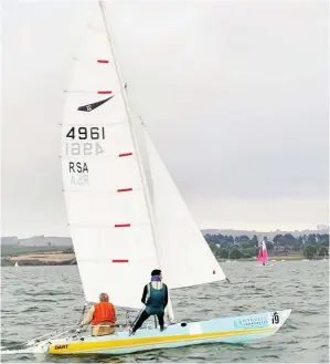  ?? ?? Alan Barr and Jason Farmer from HMYC came 15th in the Dart national championsh­ips at Midmar this weekend.