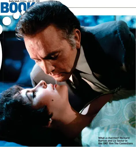  ??  ?? What a charmer! Richard Burton and Liz Taylor in the 1967 film The Comedians