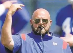  ?? AP ?? Brian Daboll may bring a more relaxed approach to coaching the Giants, if OTAs are any indication.