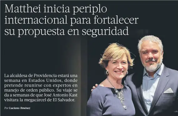  ?? ?? ► La alcaldesa de Providenci­a y figura presidenci­al de la UDI, Evelyn Matthei.