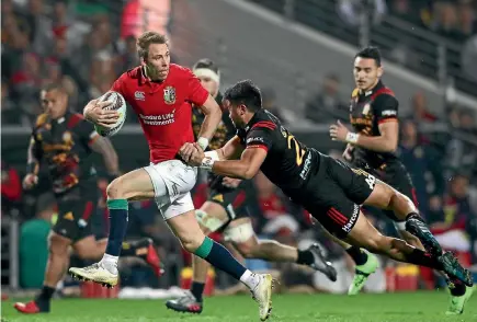  ?? PHOTO: GETTY IMAGES ?? Liam Williams on the run for the Lions against the Chiefs in Hamilton last night.