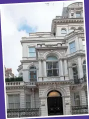  ??  ?? Making an entrance: The imposing front door of the mansion in Mayfair