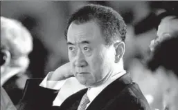  ?? ZHU XINGXIN / CHINA DAILY ?? Wanda CEO Wang Jianlin at a conference in Beijing.