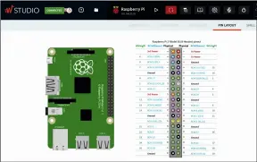  ??  ?? The main WyliodrinS­TUDIO interface contains a number of handy reference guides, such as this useful wiring diagram.