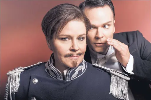  ?? COURTESY OF THE SANTA FE OPERA ?? Susan Graham and Joshua Hopkins star in “Die Fledermaus.”