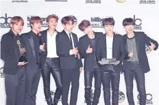  ??  ?? En 2017 BTS ganó como Artista del año y Top Social Artist en los Billboard Music Award