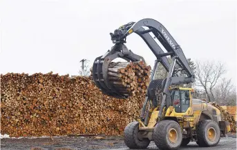  ??  ?? La production de bois d’oeuvre a augmenté au Canada. - Archives