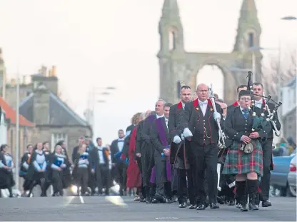  ??  ?? Parade for graduates of St Andrews University, which is at the centre of sexual misconduct claims.