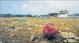  ??  ?? The Galle stadium was destroyed after the tsunami hit Sri Lanka’s shores in 2004.
GETTY IMAGES