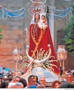  ?? ERASMO FENOY ?? La Virgen de la Luz, en la procesión de septiembre de 2019.