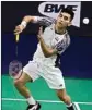  ?? PTI ?? India's Lakshya Sen returns a shot to Malaysia's Lee Zii Jia during their men's singles quarter-final match at Thomas & Uber Cup in Bangkok, Thailand, Thursday