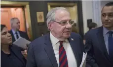  ??  ?? BILL HEARING: Records show House Speaker Robert DeLeo racked up nearly $50,000 on a tax-funded credit card.