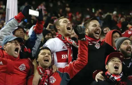  ?? STEVE RUSSELL/TORONTO STAR ?? Toronto FC lost just three of 17 home games in the 2016 regular season, and the fans helped rally the Reds past Montreal in the Eastern Conference final.