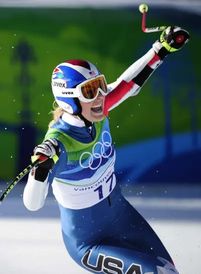  ?? Olivier Morin, Afp/getty Images file ?? American Lindsey Vonn reacts during the women’s Super-g race at the 2010 Winter Olympics in Vancouver, British Columbia.