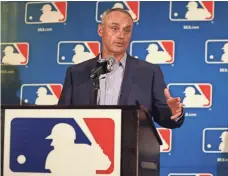  ?? MARK J. REBILAS, USA TODAY SPORTS ?? Commission­er Rob Manfred says of player complaints about rule changes, “I’m hoping the push-back takes a positive form.”