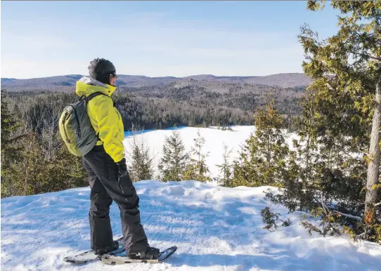  ?? PARKS CANADA ?? La Mauricie National Park near Shawinigan, a two-hour drive from Montreal, is open year-round, and offers ski trails, snowshoein­g, hiking, and camping.