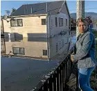  ?? PETER MEECHAM/STUFF ?? Nothando Ndebele outside her flooded Westport home yesterday.
