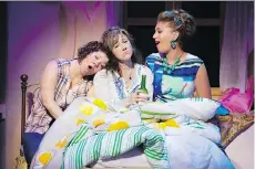  ?? DAVID COOPER ?? Cathy Wilmot, Stephanie Roth and Irene Karas Loeper star in the Arts Club’s new staging of Mamma Mia!