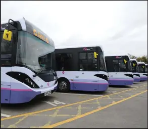  ??  ?? First Bus vehicles have been damaged after attacks from thugs over a two-week period