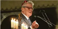  ?? Foto: Annette Zoepf ?? Joachim Gauck hielt die Gedenkrede in der Augsburger Synagoge.