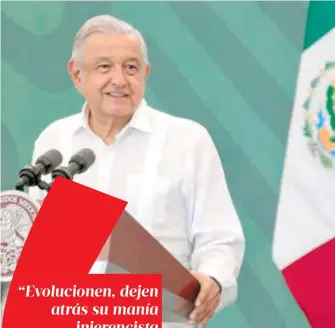  ?? JAIME ÁVALOS/ DIARIO DEL SUR ?? López Obrador, ayer en su conferenci­a mañanera en Chiapas