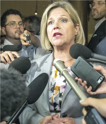  ?? ERNEST DOROSZUK / POSTMEDIA NEWS FILES ?? NDP leader Andrea Horwath has argued that ending cap and trade would be costly, but doesn’t seem to understand how the program worked, writes Randall Denley.