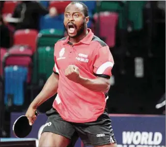  ??  ?? Quadri Aruna .... seeded 15th in the men’s singles at the Tokyo Olympic Games
