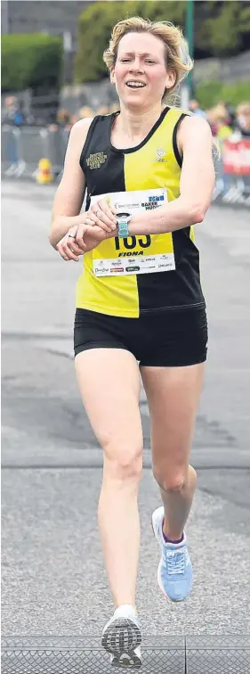  ??  ?? PEAK FORM: Fiona Brian is a favourite for the Fraserburg­h half marathon