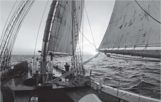  ?? Thomas Frellick ?? Serving aboard the Bluenose II is a learning experience like no other.