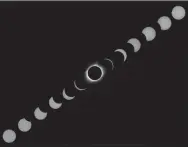 ?? Composite image by Kent Marts ?? The composite photo is made up 13 images taken in Casper, Wyo., during the Aug. 21 total solar eclipse.