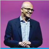  ??  ?? PARIS: In this file photo Microsoft Corporatio­n chief executive Satya Nadella speaks during the VivaTech (Viva Technology) trade fair in Paris. — AFP