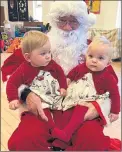  ??  ?? Santa with Aila and Orla