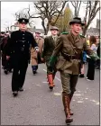  ?? ?? parading: Ros Keddy leads out the new recruits in Kildare