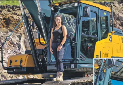  ?? ?? Amy Underwood, who works with her dad in the family business John Underwood Plant Hire, was delighted to receive the accolade from the National Federation of Builders. Follow Amy on Instagram at the-digger-girl.