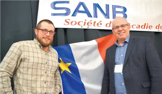  ?? - Acadie Nouvelle: Vincent Pichard ?? Kevin Arseneau, président de la SANB, et Jean Johnson, président de la FCFA.