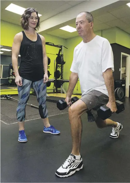  ?? GREG SOUTHAM ?? Edmonton trainer Angela deJong has written a book called Reality Fitness about losing weight, keeping it off and getting a do-able fitness routine going. Her dad, Terry Thachuk, lost 40 pounds on the program.