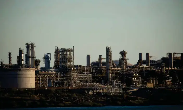  ?? Photograph: Krystle Wright/The Guardian ?? The Woodside-operated North West Shelf gas plant. The Conservati­on Council of Western Australia has decried the fossil fuel company’s Scarboroug­h project as the most polluting developmen­t in living memory.